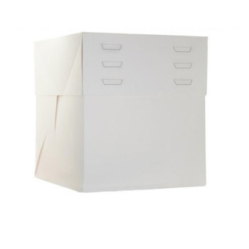 Boite à gâteaux Carrée Blanche Ajustable - Azucren