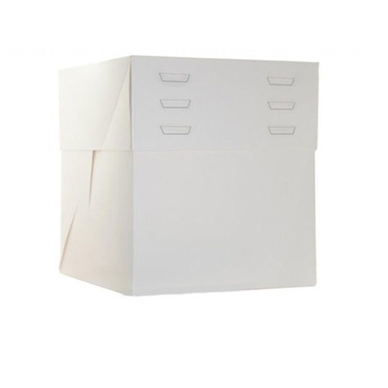 Boite à gâteaux Carrée Blanche Ajustable - Azucren