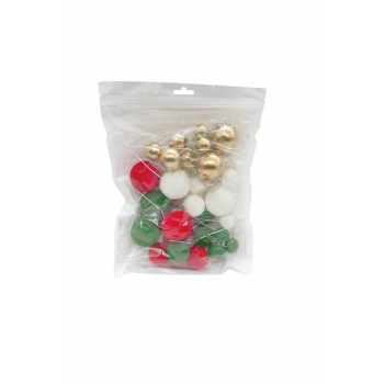 Set 32 Boules Décoratives avec Tiges Noël - Azucren