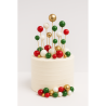 Set 32 Boules Décoratives avec Tiges Noël - Azucren Set 32 Boules Décoratives avec Tiges Noël - Azucren