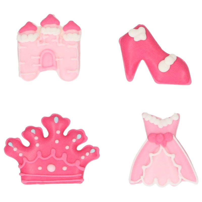 Décorations en Sucre Princesse et Conte de fées Set/8 Décorations en Sucre Princesse et Conte de fées Set/8