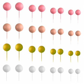 Set 32 Boules Décoratives avec Mix Rose - Azucren