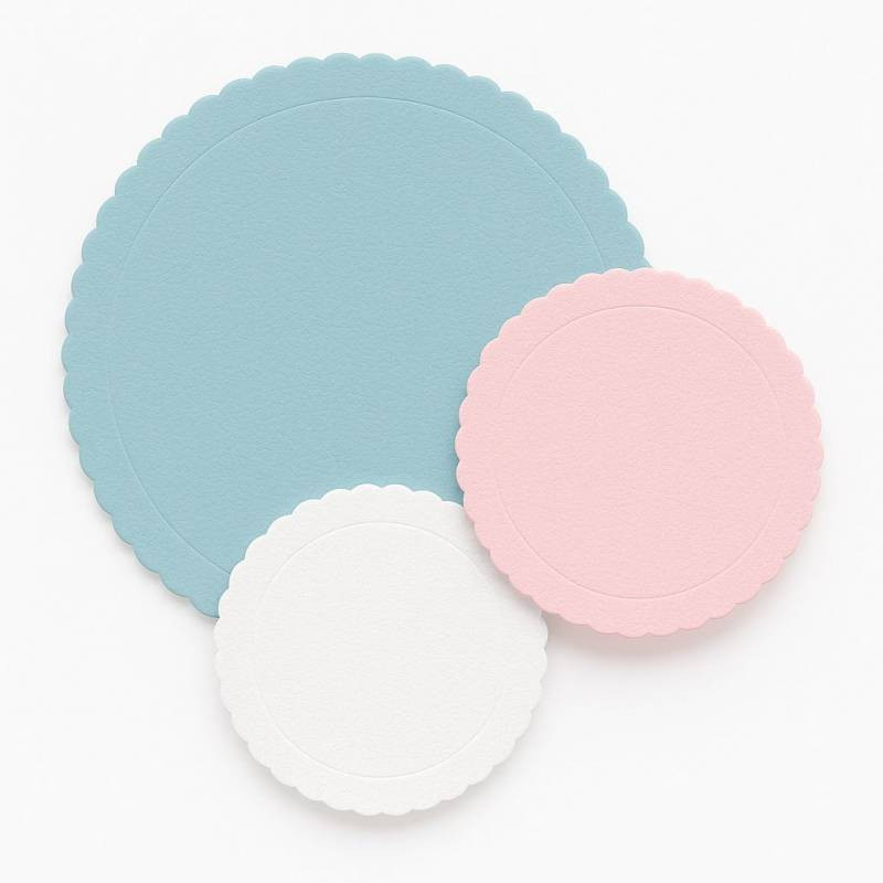 Cake Board Extra Forte à Texture Blanc Ø 20 cm - Azucren Cake Board Extra Forte à Texture Blanc Ø 20 cm - Azucren