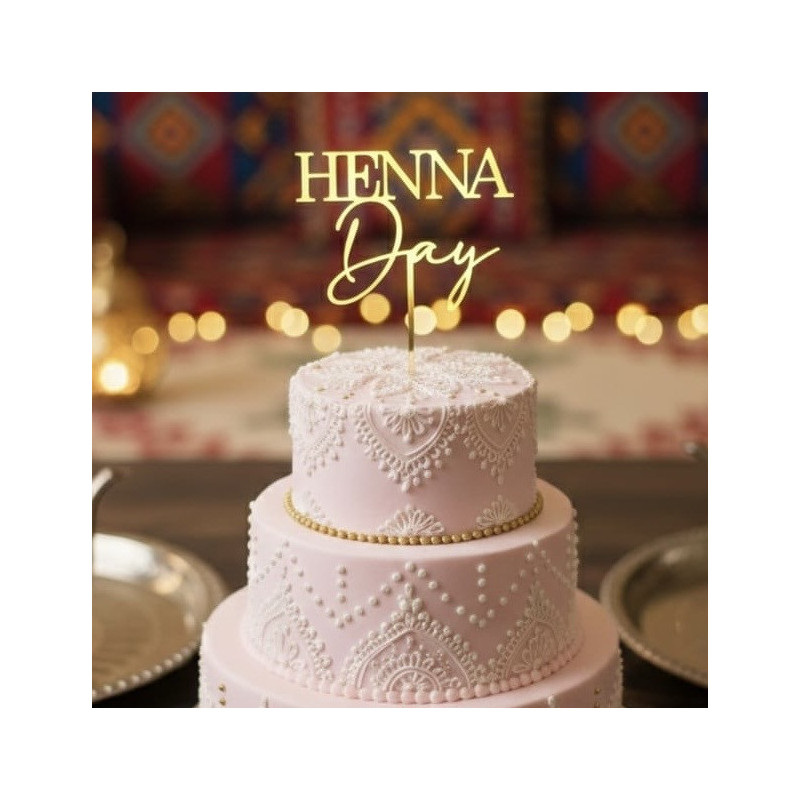 Topper cake modèle Henna Day
