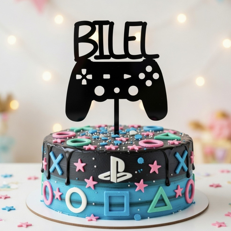 Topper cake modèle Manette + Prénom