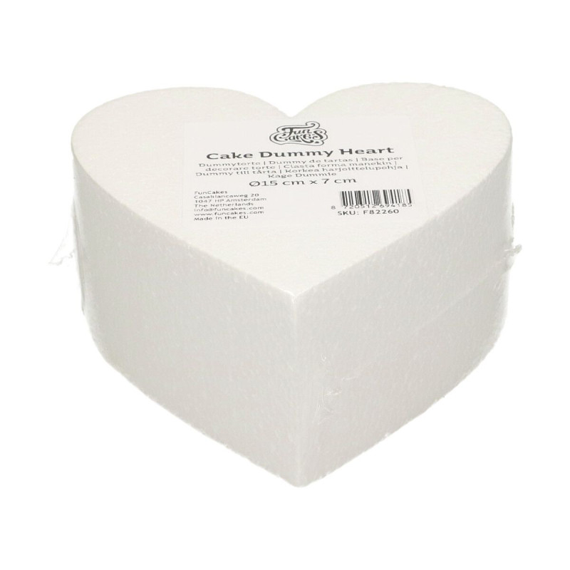 Dummy FunCakes Coeur Ø 15cm x 7cm Hauteur Dummy FunCakes Coeur Ø 15cm x 7cm Hauteur