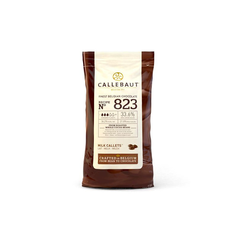 Callebaut - Galets de Chocolat au lait - N°823 Callebaut - Galets de Chocolat au lait - N°823