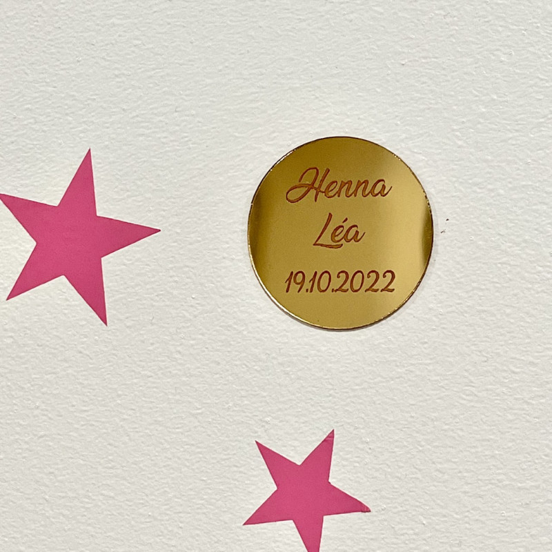 Étiquette plexi personnalisé rond / Quantité mini 15 Étiquette plexi personnalisé rond / Quantité mini 15