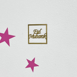 Étiquette plexi Eid Mubarak Modèle Carré / Quantité mini 15